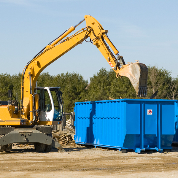 what size residential dumpster rentals are available in Washington CA